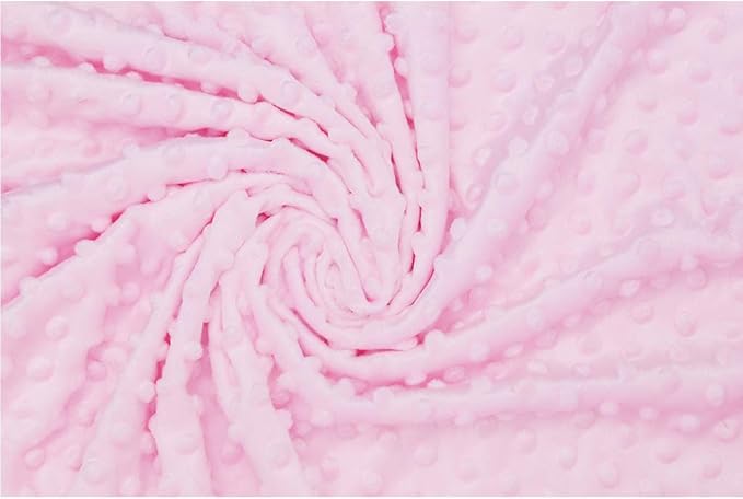 Unisex Children's Baby Quilt Soft Baby Blanket Minky Dot- Sherpa Fleece Baby Blanket 30 by 40 Inch Pink