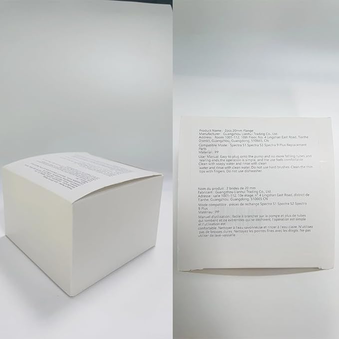 2pcs 20mm Flange Compatible with Spectra S1 S2 9 Plus Synergy Gold Ameda MYA Motif Luna Breast Pump, Replacement to Spectra Pump Parts, Breast Pump Shields 20mm Replace S1 S2 Parts