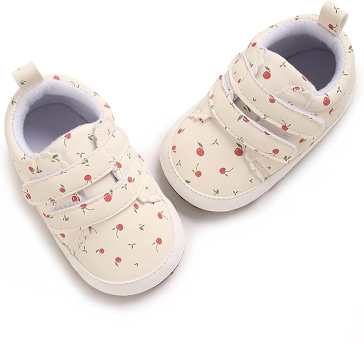 2Pairs Baby Shoes,Boys Girls Non-Slip Rubber Sole Sneakers,Unisex Infant Soft Lightweight First Walking Crib Shoes