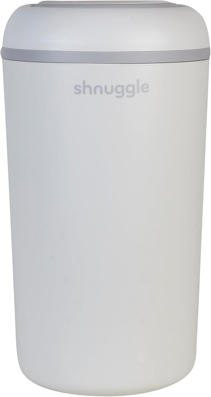 Eco-Touch Baby Nappy Diaper Bin - Odor Lock Airlock, No Costly Refills, 10L Capacity, Recyclable, Use Any Bag - White Nursery Diaper Pail