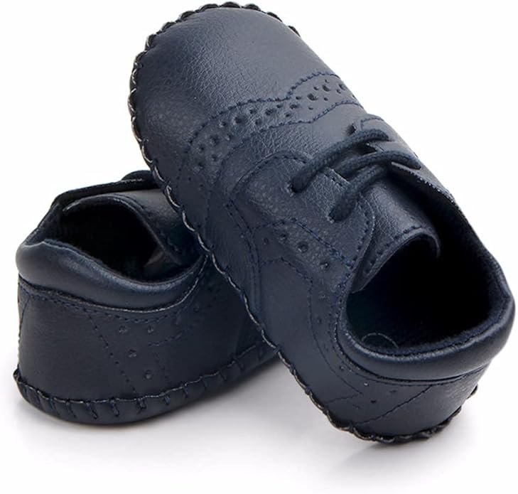LONSOEN Baby Girls Boys Loafers Prewalker Dress Crib Shoes