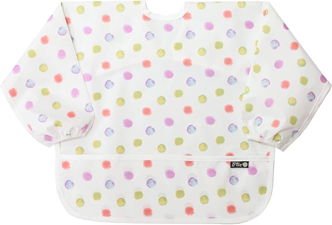 Long Sleeve Waterproof Bib for Toddlers – Feeding Smock for Baby Mealtime, Self-Feeding, Painting & Messy Play, BPA-Free