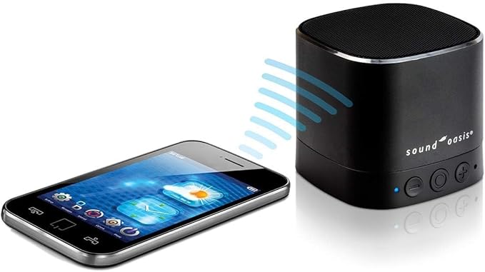 Sound Oasis Pink Noise Bluetooth Sound Machine for Sleeping, 20 Non-Looping Soothing Sounds with Speaker & Memory Function, Portable Sleep Sound Therapy for Home, Office or Travel