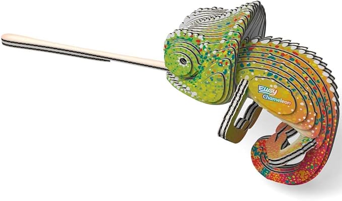 Eugy Chameleon 3D Puzzle, 31 Piece Eco-Friendly Educational Toy Puzzles for Boys, Girls & Kids Ages 6+