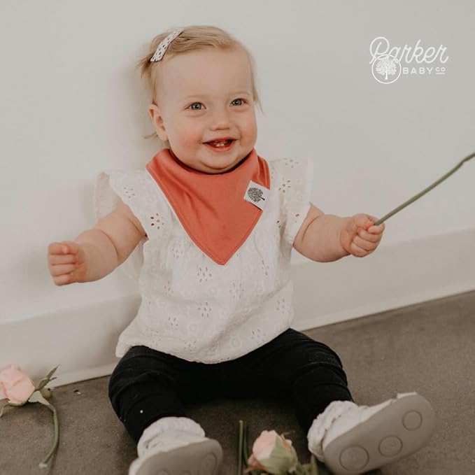 Parker Baby Bandana Drool Bibs 8 Pack Baby Bibs for Boys, Girls, Unisex - Soft & Stylish Teething Bibs for Babies