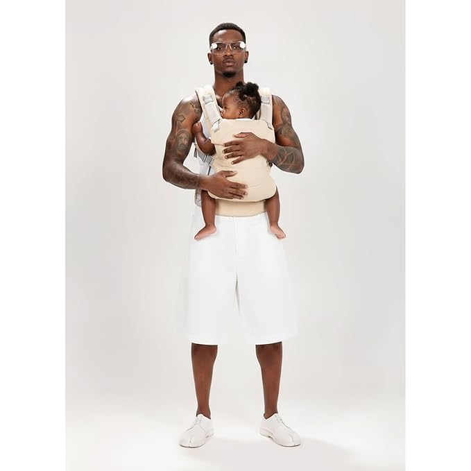 Baby Carrier for Newborns to Toddlers, Adjustable, Ultra-Soft and Weightless, Ergonomic Baby Carrier with Head Support, Baby Travel Gear, Baby Essentials (Beige),