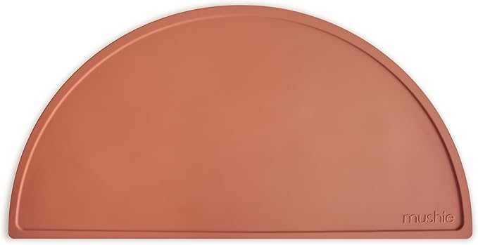 mushie Silicone Placemat for Kids | BPA-Free Non-Slip Design (Clay)