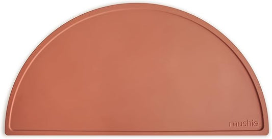 mushie Silicone Placemat for Kids | BPA-Free Non-Slip Design (Clay)