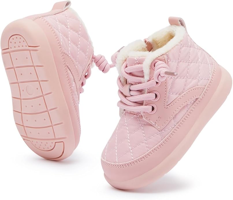 BMCiTYBM Baby Boy Girl Snow Boots Waterproof Winter Warm Booties Nonslip Lightweight Outdoor Shoes for First Walkers 6 9 12 18 24 Months(Infant/Toddler)