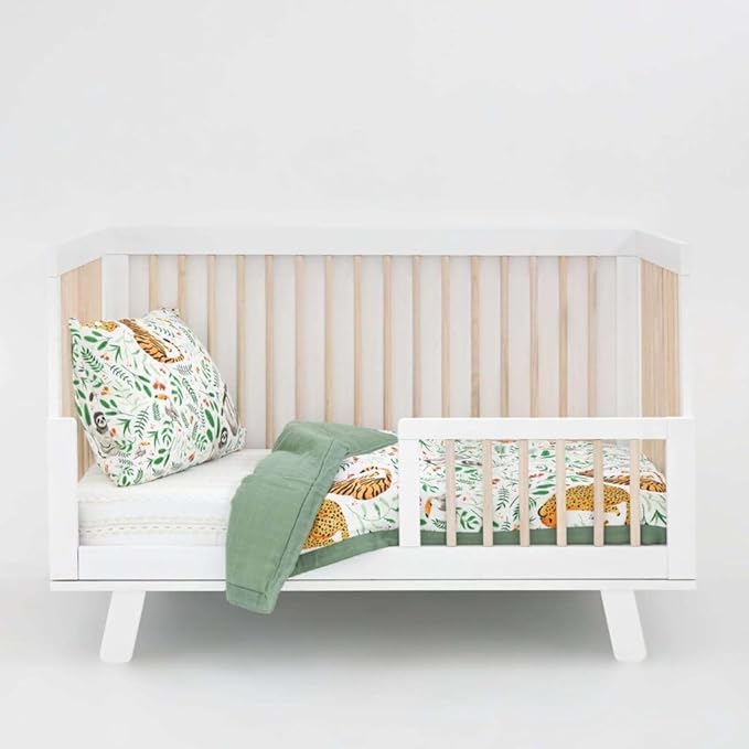 Little Unicorn Lofty Comforter Blanket | Super Soft & Breathable Muslin Fabric| Great for Play & Bedtime Blanket (Mighty Jungle)