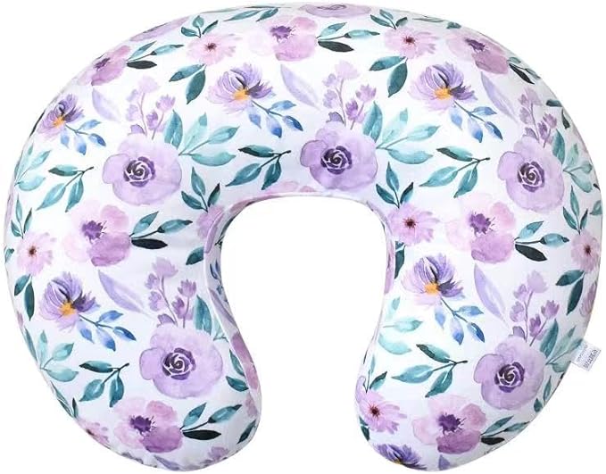 iEvolve Minky Nursing Pillow Cover Breast Feeding Pillow Cover Slipcover U Shape for Baby Boy Girl,Cover Only(PurpleRose)