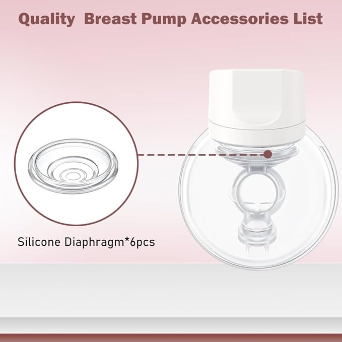 6pcs Silicone Diaphragm Compatible with Momcozy S12 Pro/S9 Pro/TSRETE S12/Kmaier S12 Wearable Breast Pumps Accessories,S12 pro/S9 pro/S12 Breast Pump Replacement Parts