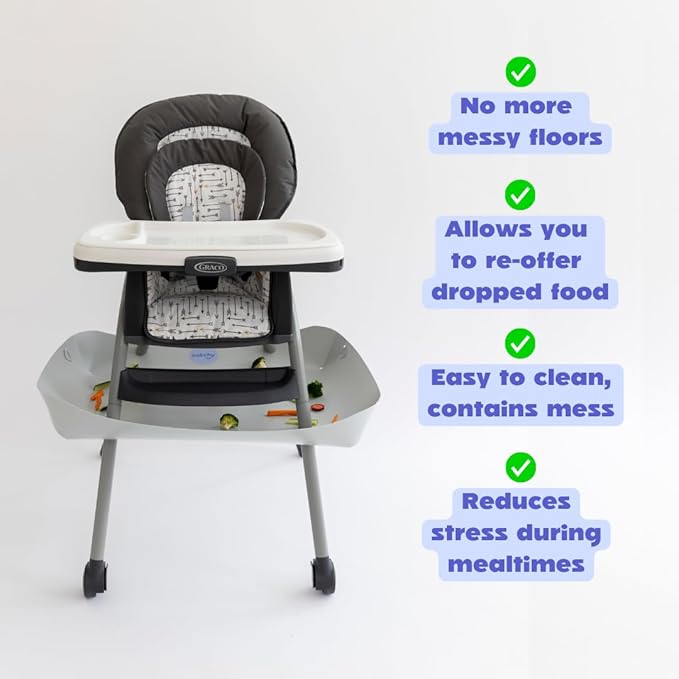CATCHY - Food Catcher - Compatible with Graco Table2Table LX 6-in-1 High Chair + 11 Other High Chairs - Highchair Sold Separately - Baby & Toddler Food & Mess Catcher - Under High Chair Accessory