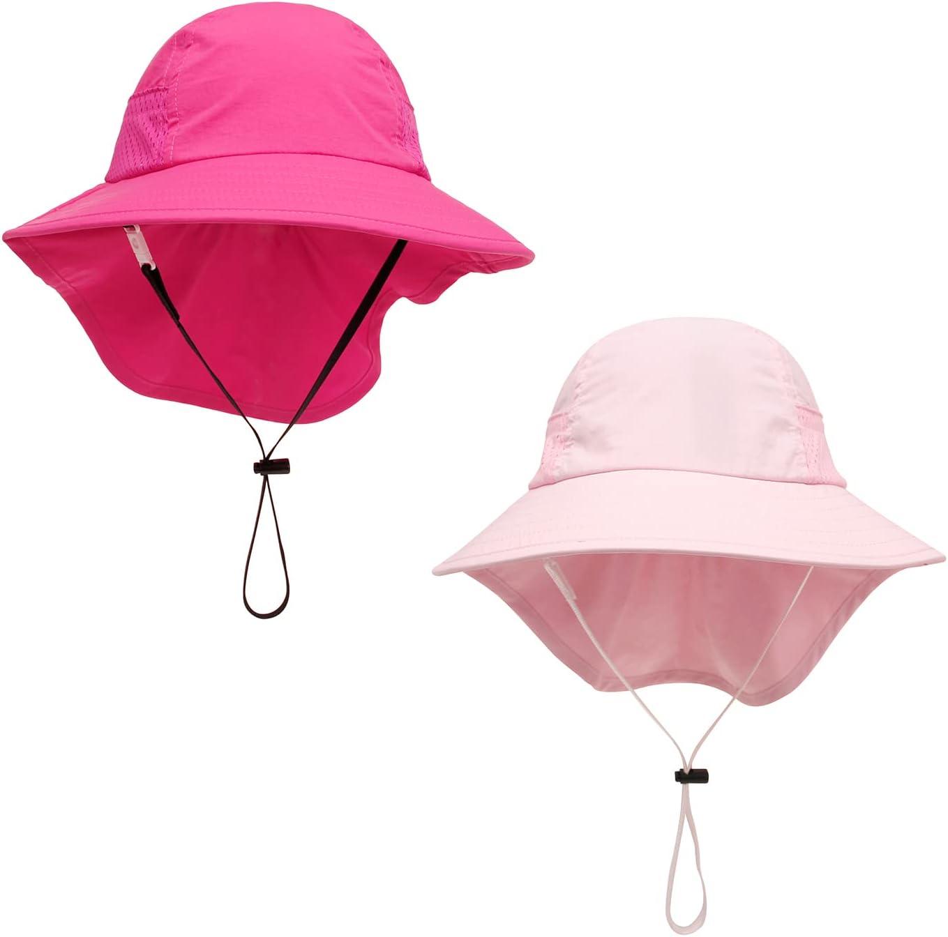CHUNG Baby Sun Protection Hat Summer Toddler Adjustable UPF 50+ Wide Brim Neck Flap Beach Caps Boys Girls 1-12 Years Kids