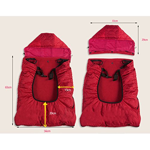 Bebamour Baby Carrier Winter Cover Universal Hoodie All Season Carrier Cover for Baby Carrier (Dark Grey)