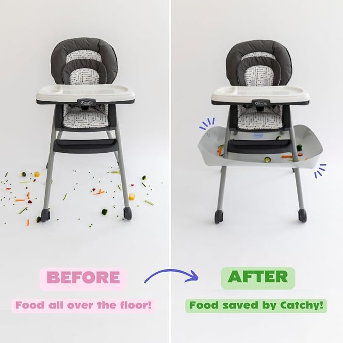 CATCHY - Food Catcher - Compatible with Graco Table2Table LX 6-in-1 High Chair + 11 Other High Chairs - Highchair Sold Separately - Baby & Toddler Food & Mess Catcher - Under High Chair Accessory