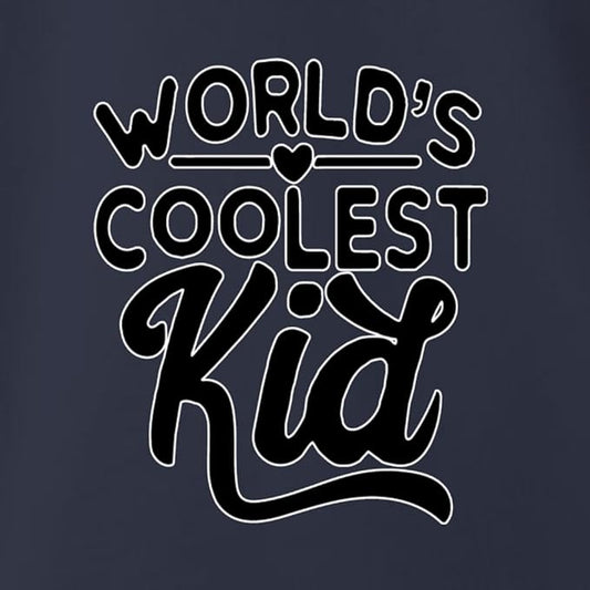 World's Coolest Kid Funny Cute Humor Infant Premium Jersey Baby Bib