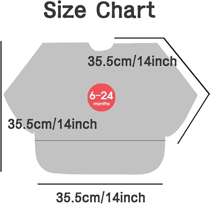 Long Sleeve Waterproof Bib for Toddlers – Feeding Smock for Baby Mealtime, Self-Feeding, Painting & Messy Play, BPA-Free