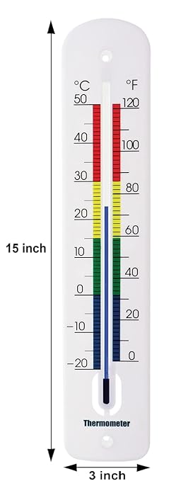 15 inch Large Numbers Premium Outdoor Thermometer Waterproof Decorative (Upgraded Accuracy and Design)
