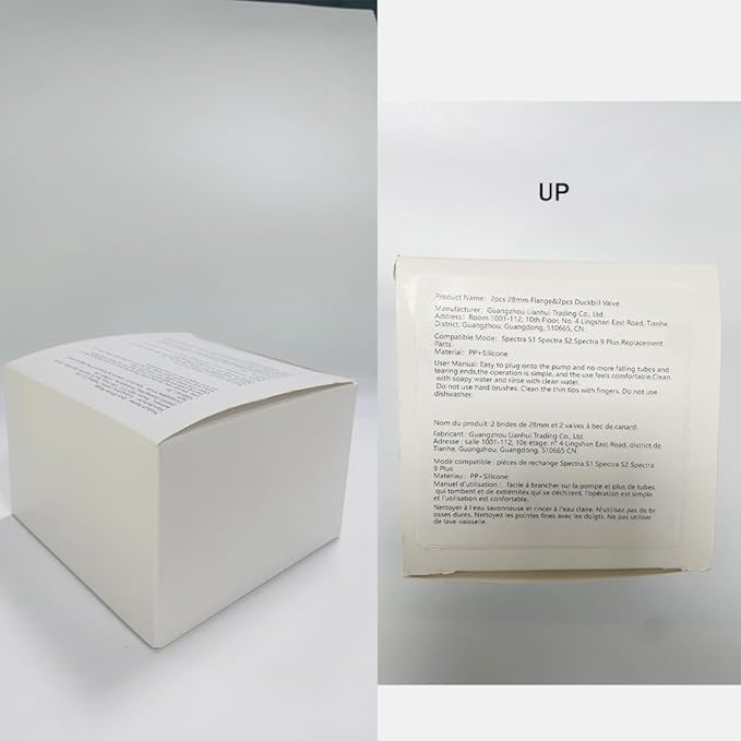 28mm Flange and Duckbill Valve Compatible with Spectra S1 Spectra S2 Spectra9 Plus Synergy Gold Breast Pump, Spectra Pump Parts S2 Parts S2 Accessories Replacement