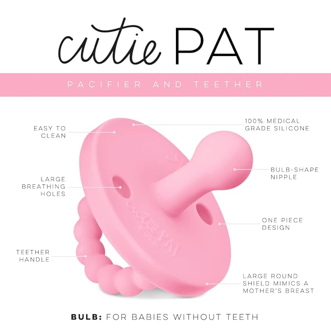 Ryan & Rose Cutie PAT Pacifier Teether (Bulb, Taffy)