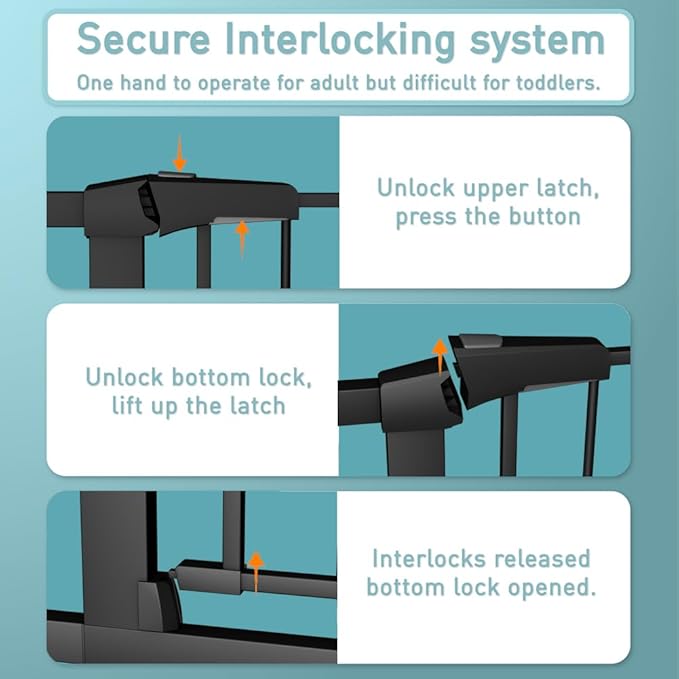 38.5" Extra Tall Pet Gate Pressure Mounted - 37.80"-40.55" Wide Walk Through Baby Gates with Door for The House Stairs Doorway - Puppy Doggy Dog Gates Fence Child Safety Gate
