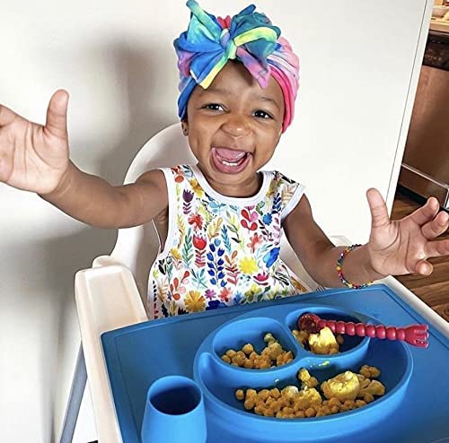 BapronBaby Rainbow Watercolor Floral Bapron - No Neck Tie Safer Bib for Baby & Toddler - Soft Waterproof Stain Resistant - Machine Washable - Sz Preschool 3-5yrs