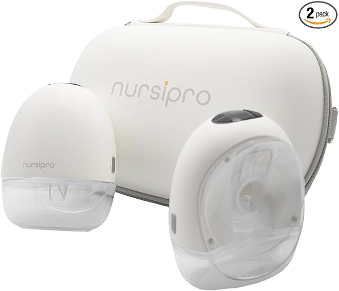 Hands Free Breast Pump - Baby Feeding Essentials - Wearable Mom Must Haves - Portable, Cosy Fit with Electric Display for Pumping - Wireless, Cordless Tangle Free Design for Nursing