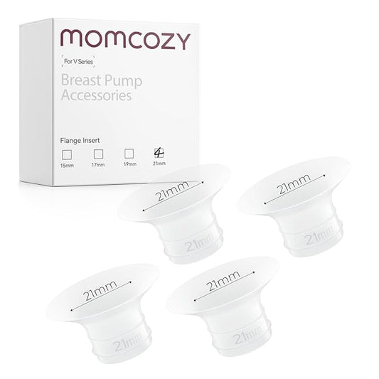 Momcozy Original V1 Pro/V2 Pro Breast Pump Replacement Accessories,Flange Insert 21mm Only for Momcozy V1 Pro/V2, 4PCS