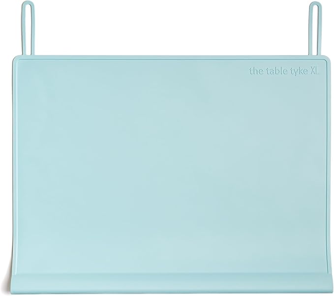 The Table Tyke Table Tyke Placemat XL Silicone Baby Placemat with Teething Edge Bumper - Waterproof Toddler Table Mat for Eating, BPA Free, Dishwasher Safe (Sky Blue)