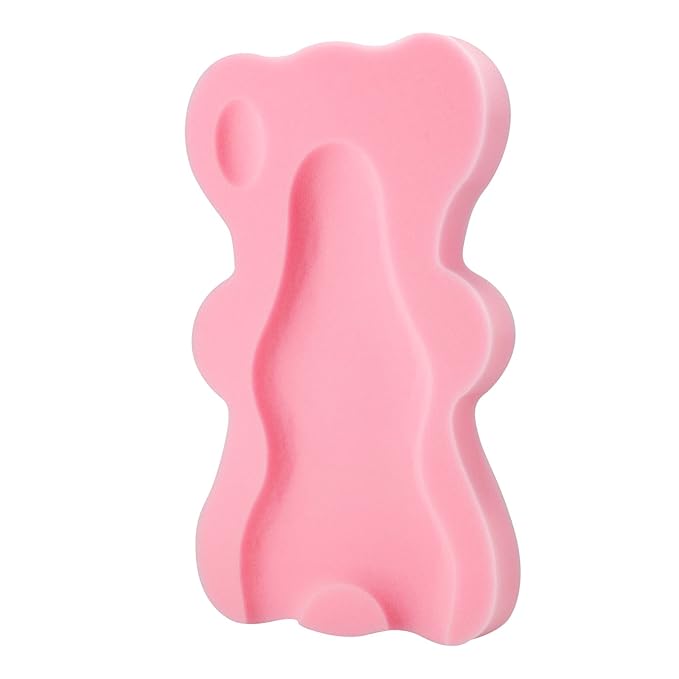 PandaEar Baby Bath Sponge Infant Soft Bath Sponge Mat, Baby Bath Mat Newborn Odor Free Bath Cushion, Blue (Pink)