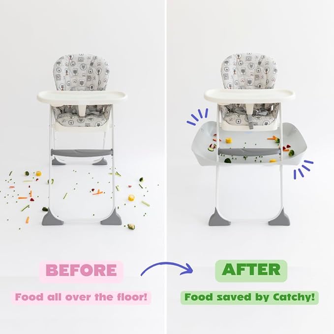 CATCHY - Food Catcher - Compatible with Graco Slim Snacker High Chair + 11 Other High Chairs - Highchair Sold Separately - Baby & Toddler Food & Mess Catcher - Under High Chair Accessory