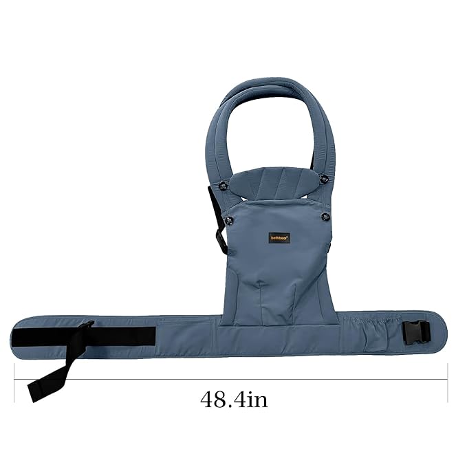 Baby Carrier Newborn to Toddler, 7-45 lbs with Natural Material, Ergonomic Design,Versatile and Adjustable,Hands Free for Moms&Dads,Blue