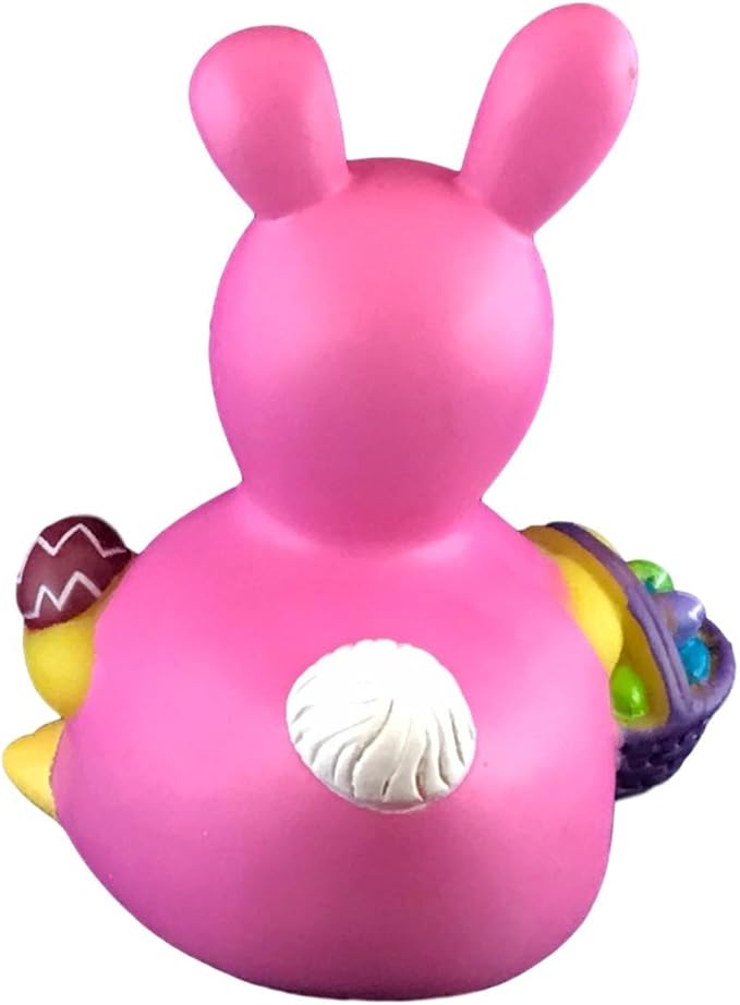 3" Easter Rubber Duck [Sealed Hole, Floats Upright] - Baby Safe Bathtub Bathing Toy