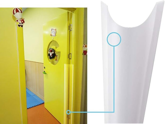 4 PCS AILUOQI Door Jam Shield Finger Pinch Guard for Baby Proofing, Kids, Hinge Cover Pinch Guard for 90 & 180 Degree Doors Frame & Baby Gate. 47.2" H, 6.7" W. 4 Pieces Set