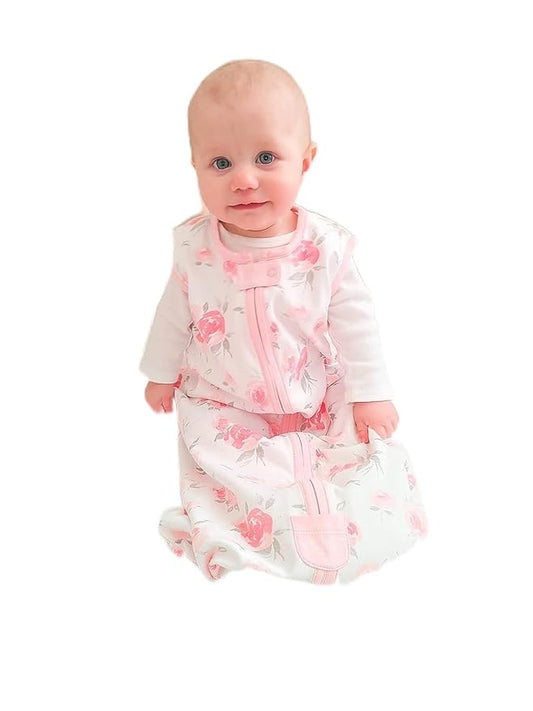 Baby Sleep Sack 1.0 TOG, Organic Cotton Baby Wearable Blanket with Two-Way Zipper, Swaddle Transition Baby Sleeping Bag, All-Season Sleep Sack for Newborn Infant Toddler Boy Girl, 0-6 Months, 1-Pack