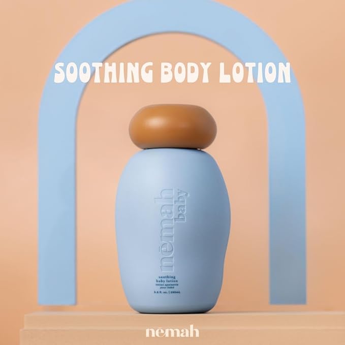 Nemah - Soothing Baby Lotion - Organic Baby Lotion for Sensitive Skin with Actismart Chamomile, Jojoba Oil, & Activera Aloe Vera - Vegan & Cruelty-Free - 9.8 fl. oz.