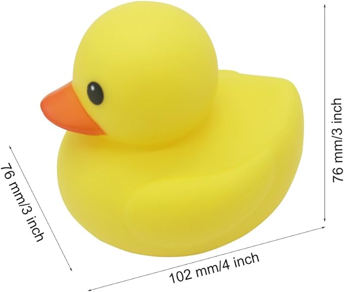 MYLIFEUNIT 4 inch Yellow Rubber Bath Ducks for Child