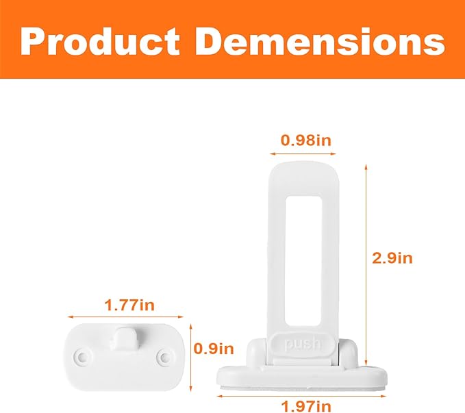 Child Safety Cabinet Locks – Baby Proofing Cabinet Locks for Toddlers, Easy to Install & Invisible Mount Design, Child Proof Cabinet Locks for Homes with Kids (Pack of 10)