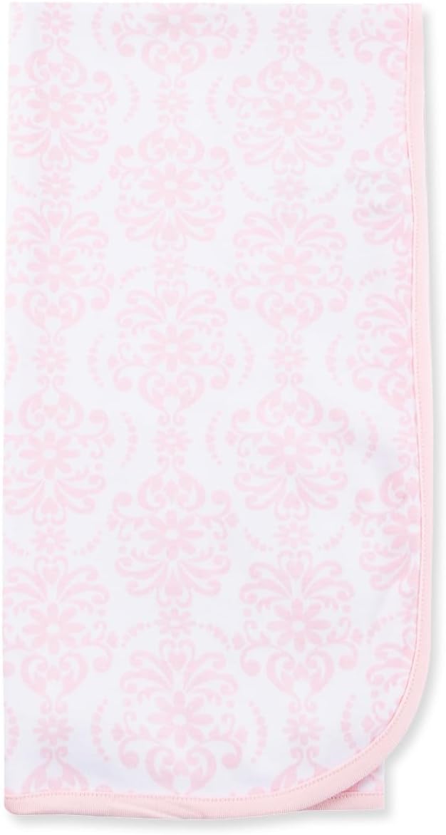 Little Me Unisex Baby Swaddling Receiving Blankets, Damask Scroll, 30 x 27 Inches