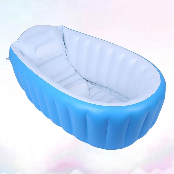 Kisangel Inflatable Bathtub Baby Bathtub Foldable Tub Baby Shower Tub Inflatable Bath Tub for Baby Kids Swimming Pool