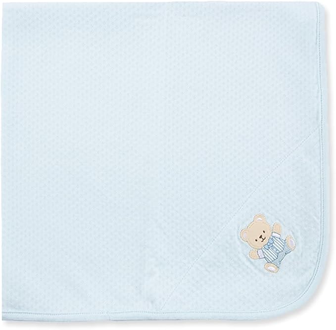 Little Me Blankets for Baby Boys' Cute Bear Swaddling Receiving Blanket