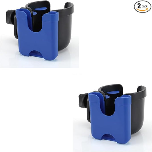 Accmor Stroller Cup Holder with Phone Holder, Bike Cup Holder, Universal Cup Holder for Uppababy Nuna Doona Strollers, 2-in-1 Cup Phone Holder for Stroller, Bike, Wheelchair, Walker, Scooter