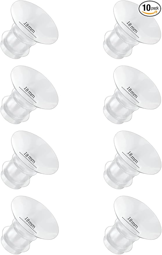 Flange Inserts 18mm 8PC Compatible with Momcozy S12 pro/S9 pro/S9/S10/S12/Medela/TSRETE/Spectra/Bellababy etc 24mm Wearable Breast Pump, Reduce 24mm Tunnel Down to Correct Size