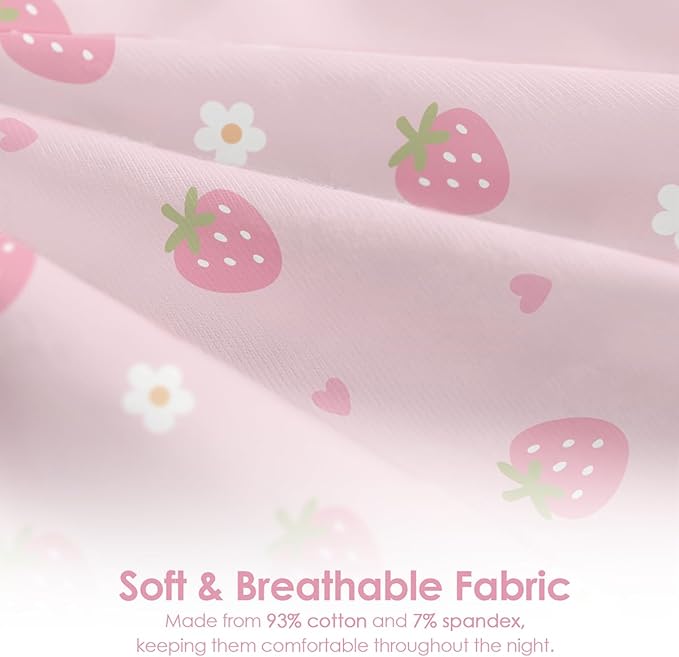 Baby Swaddle 0-2 Months, Cotton Arm-In Zipper Sleep Sack, Wearable Blankets Wrap for Newborn Infant Girls (Bow, Heart, Strawberry, Pack of 3)