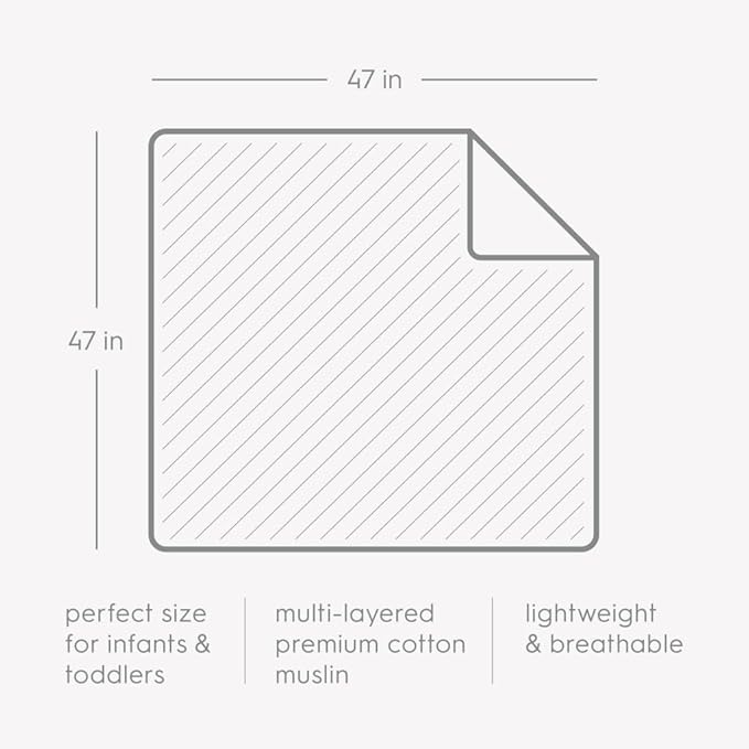 Little Unicorn Original Premium Cotton Quilt | Multi-Layered & Extra-Soft Muslin Fabric |for Babies & Toddlers (Planetary)