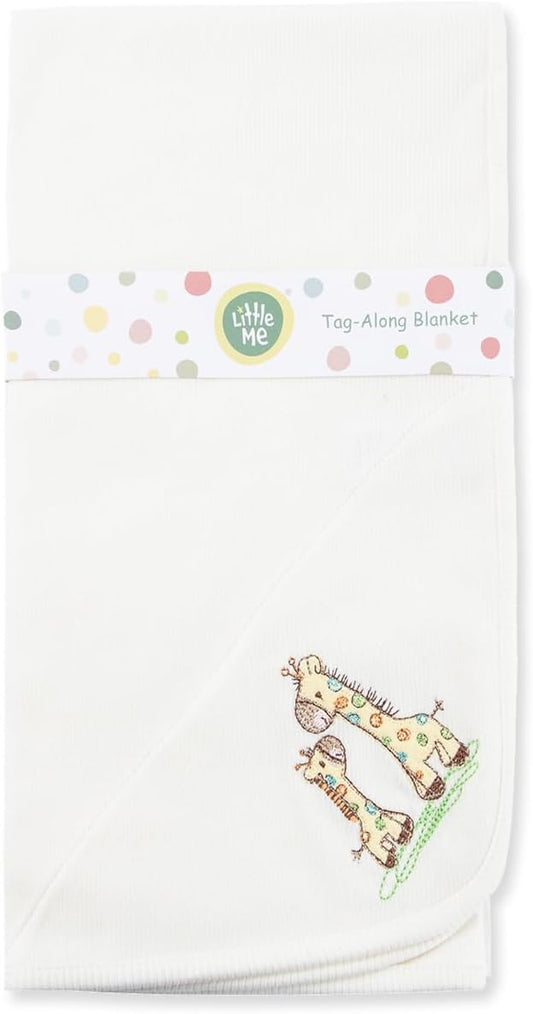 Little Me Blankets for Baby Boys' Giraffe Swaddling Receiving Blanket, 30 x 27 Inches