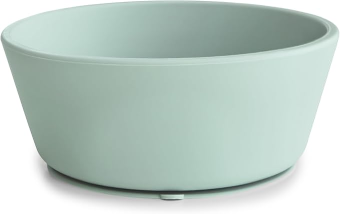 mushie Silicone Suction Bowl | BPA-Free Non-Slip Design (Cambridge Blue)