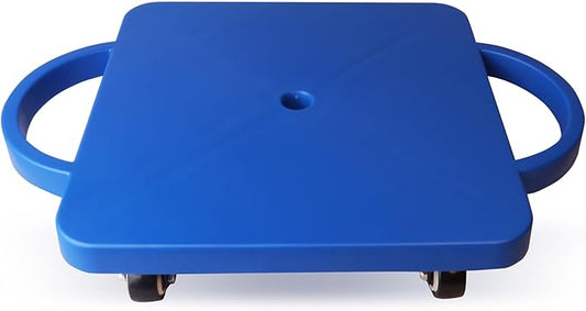 GSE Games & Sports Expert Gym Floor Scooter Board with Handles, Sitting Scooter for Kids Indoor Play Equipment, Fun Scoot Board with Non-Marring Plastic Casters for Children