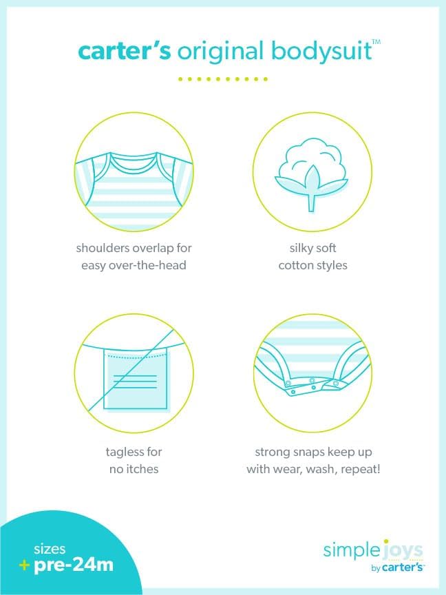 Simple Joys by Carter's unisex-baby 4-pack Side Snap Bodysuit